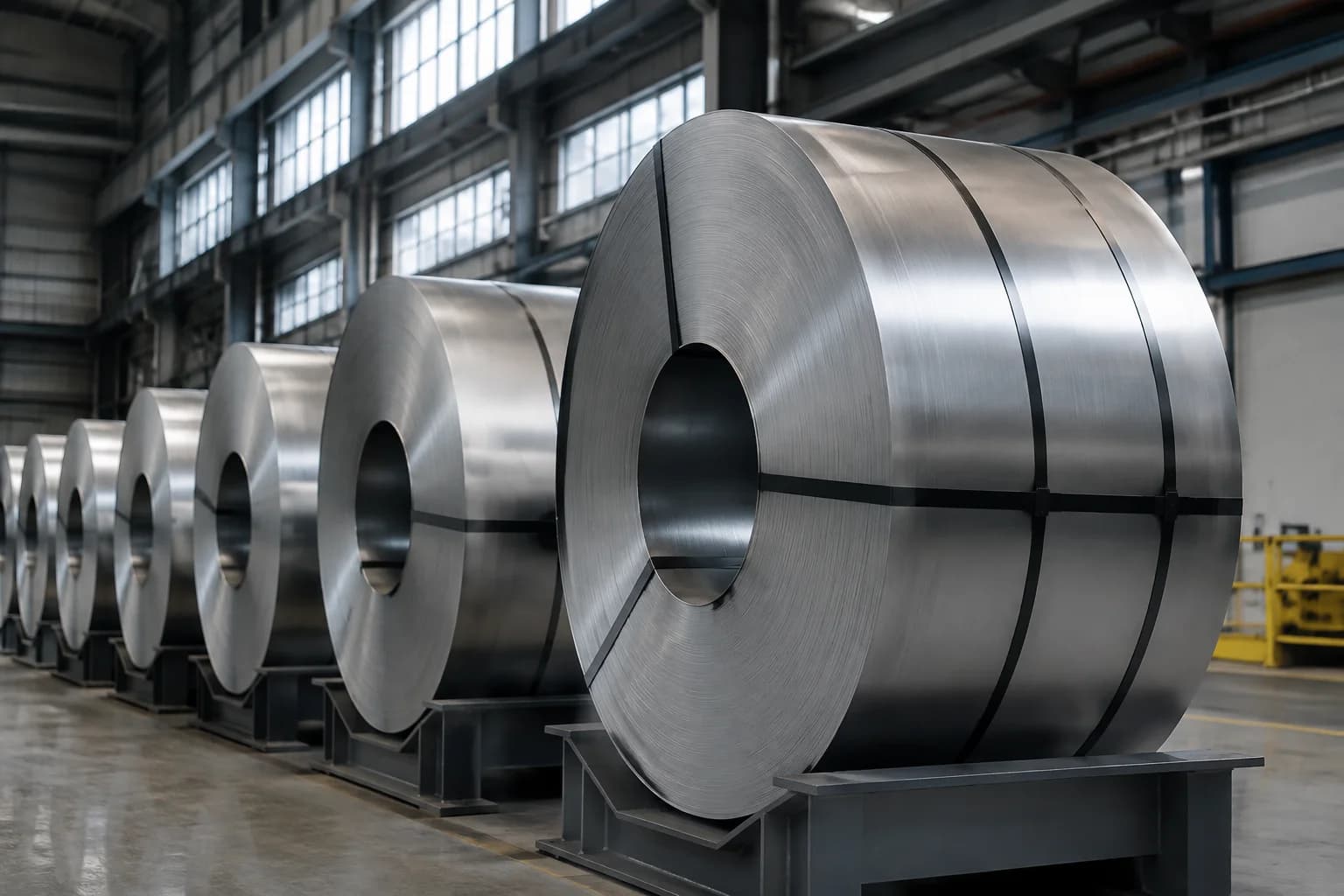 Illustrative steel coils representing the materials portfolio